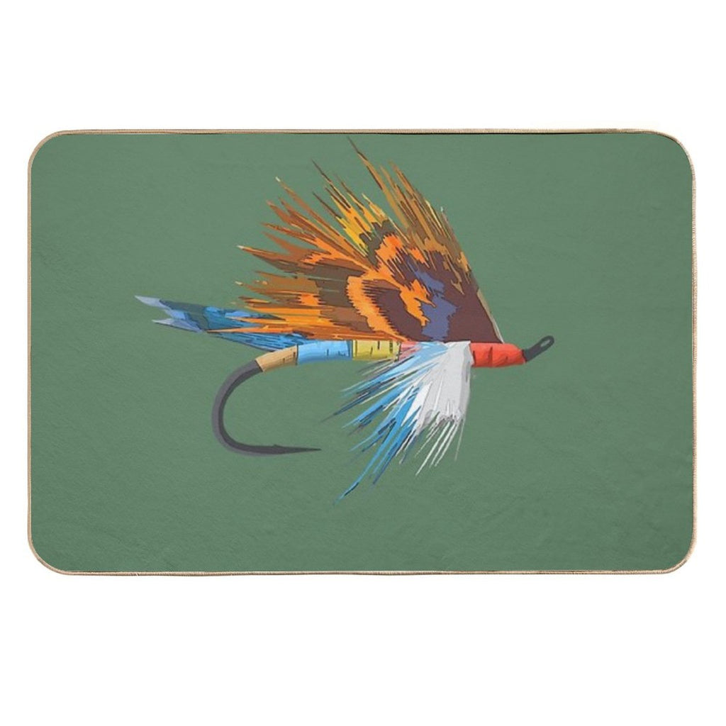 Fly Fishing Art by TeeCreations  High-Traffic Bath Mat