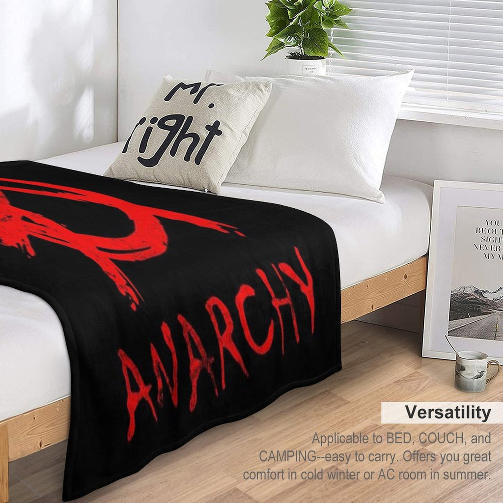 Anarchy Punk Hardcore Metal Symbol Eco-conscious Throw Blanket