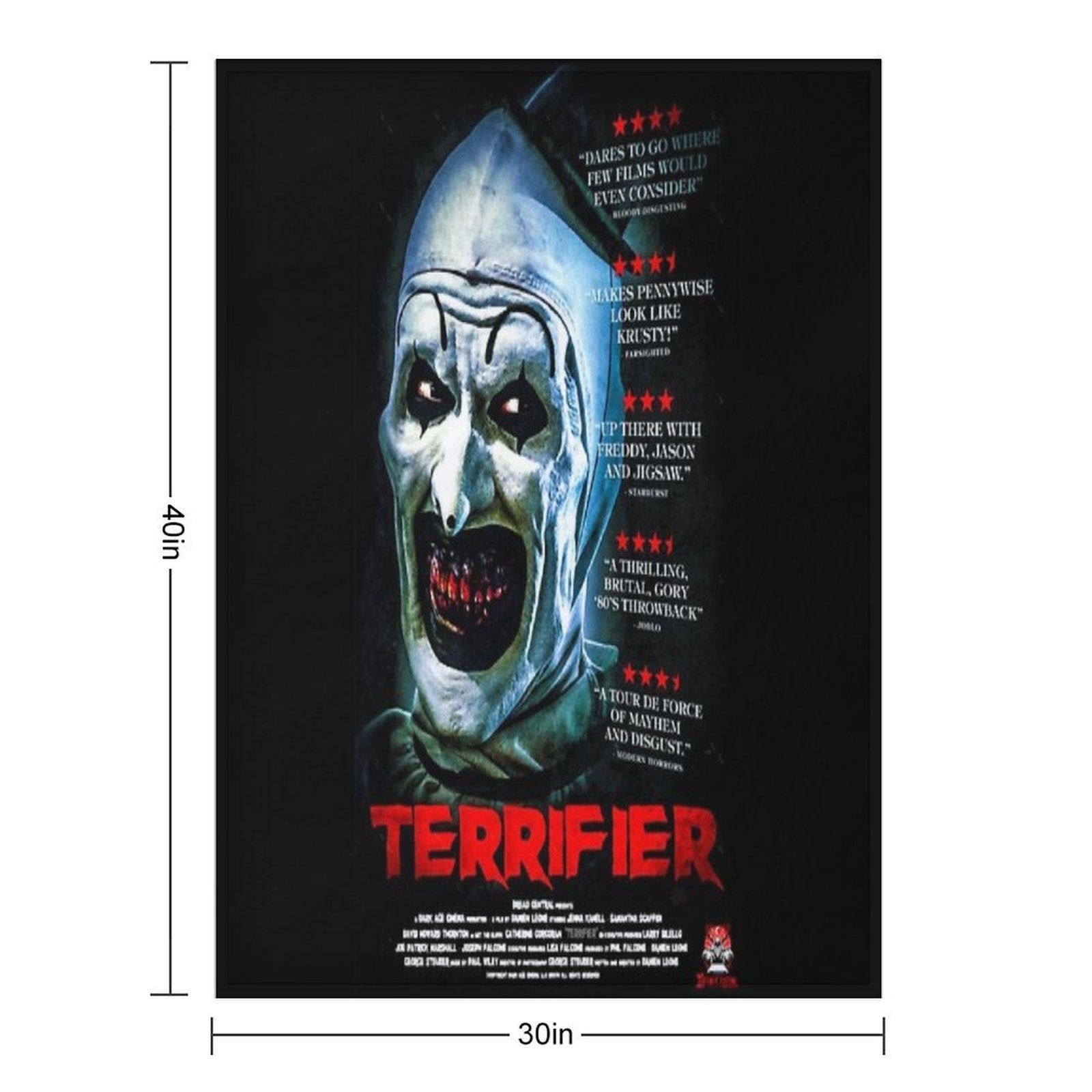 Music Vintage Retro Terrifier 2017 Movie Poster Love You Fans Quick-dry Throw Blanket