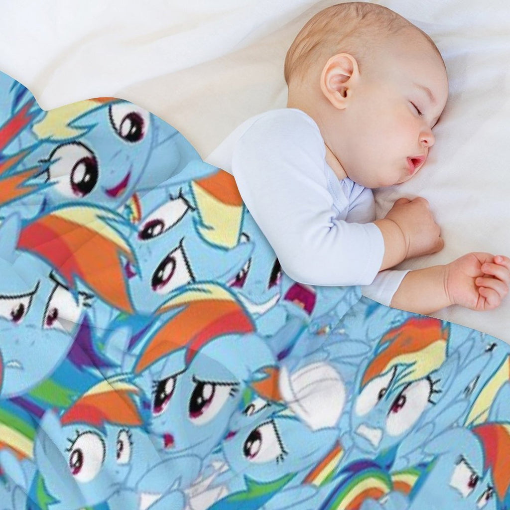 Rainbow Dash Mess Eco-conscious Throw Blanket