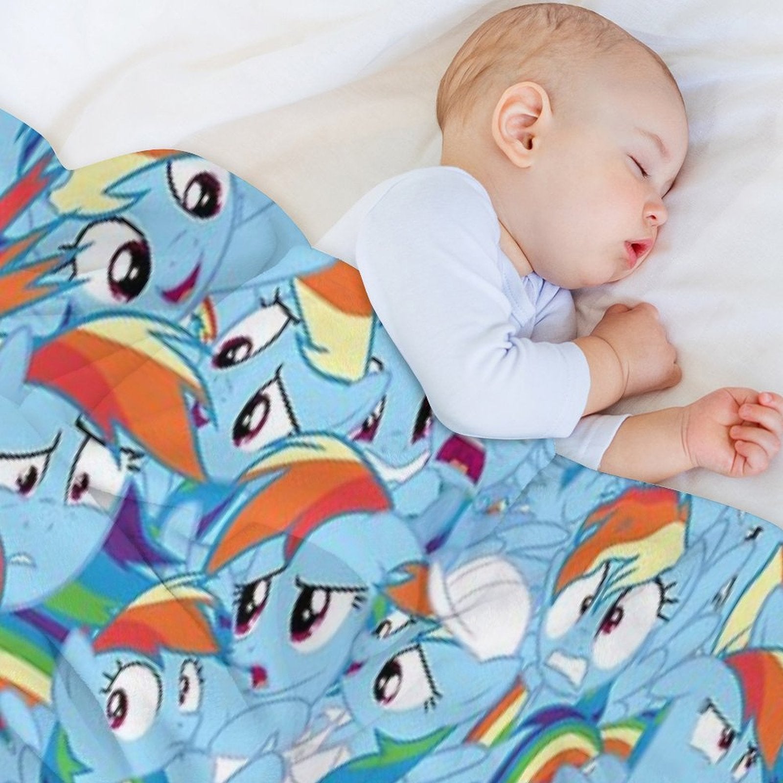 Rainbow Dash Mess Eco-conscious Throw Blanket
