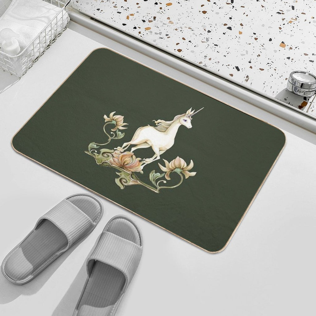 Last Unicorn - Flower Garden  Eco-Friendly Bath Mat