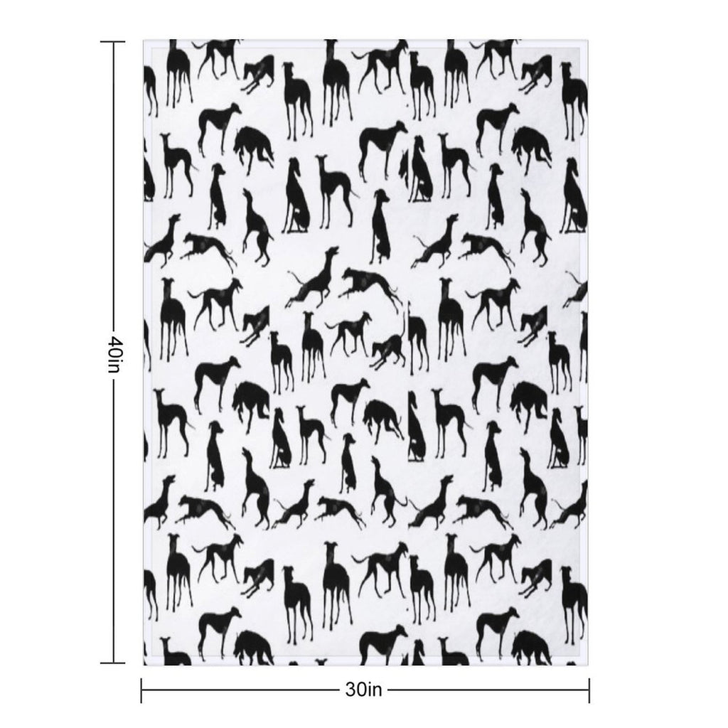 Beautiful Greyhound Semaphore with Hand Drawn Shrink-resistant Throw Blanket