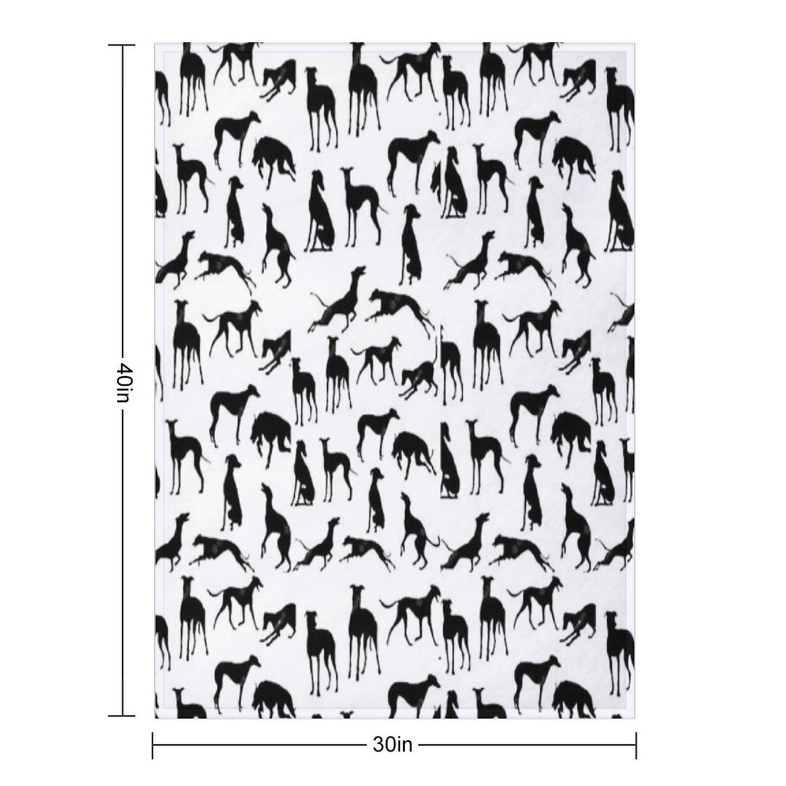 Beautiful Greyhound Semaphore with Hand Drawn Shrink-resistant Throw Blanket