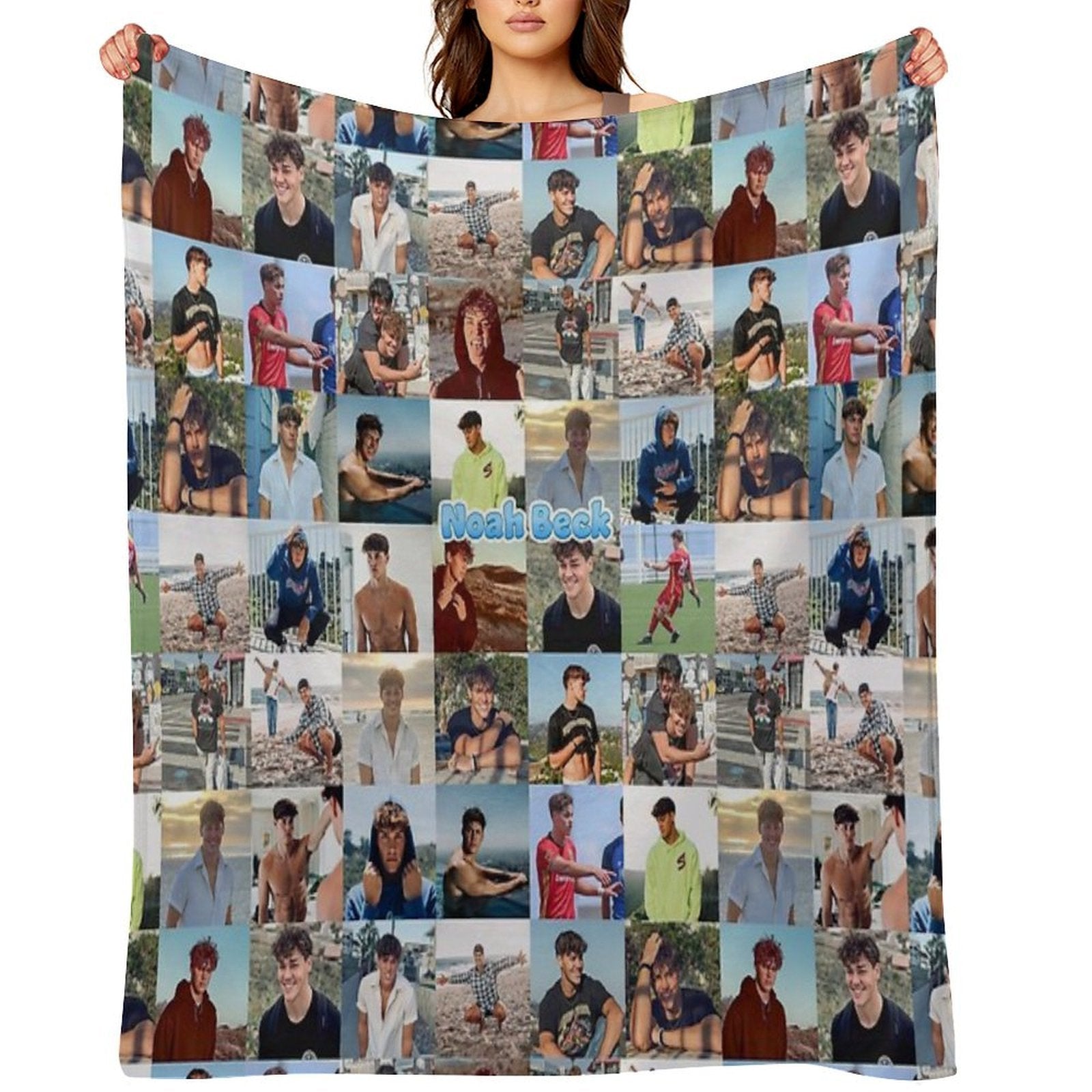Noah Beck Collage Sustainable Throw Blanket