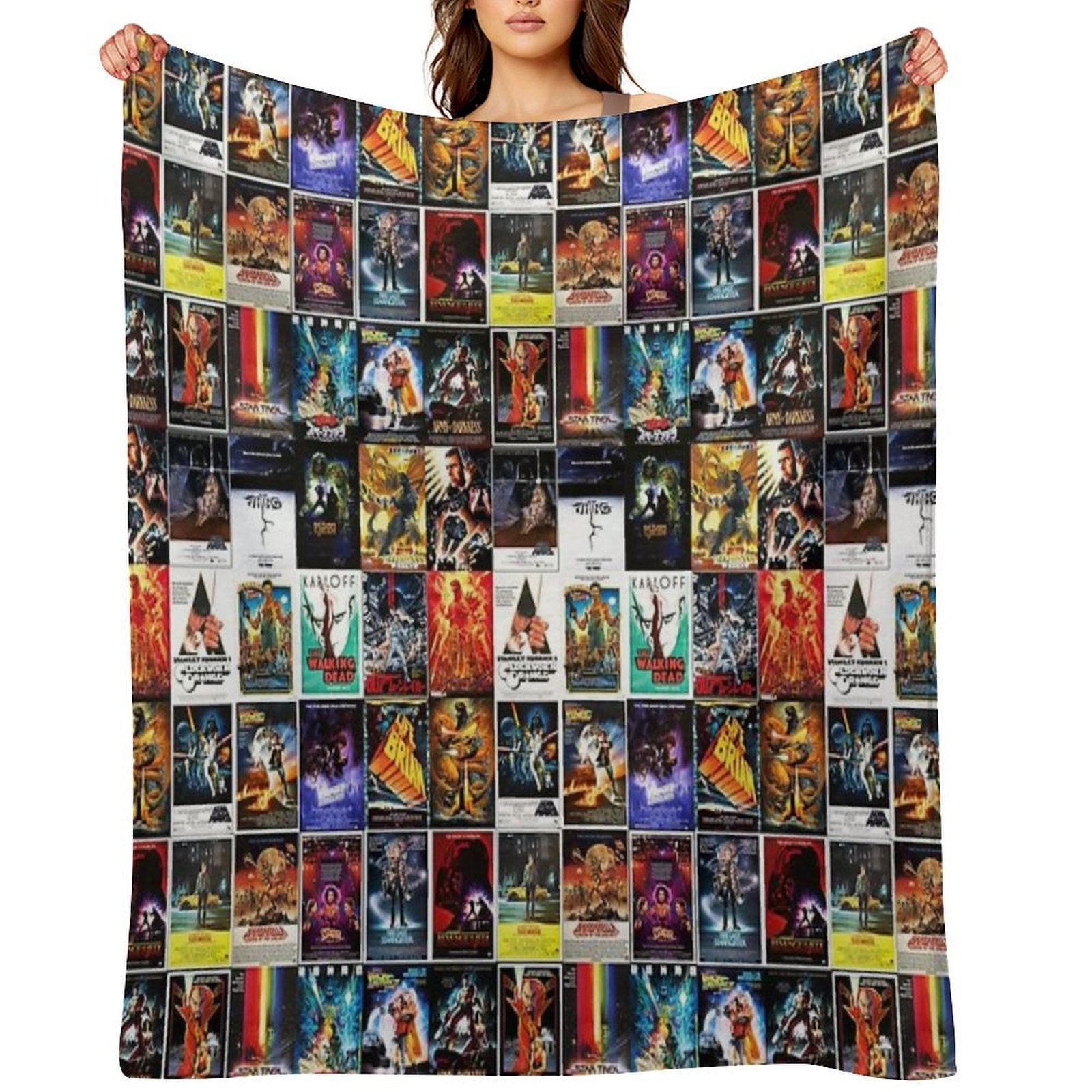 25 Iconic Movies, Movie Poster Collage , Man Cave Poster, Movie Lover Gift Compact Throw Blanket