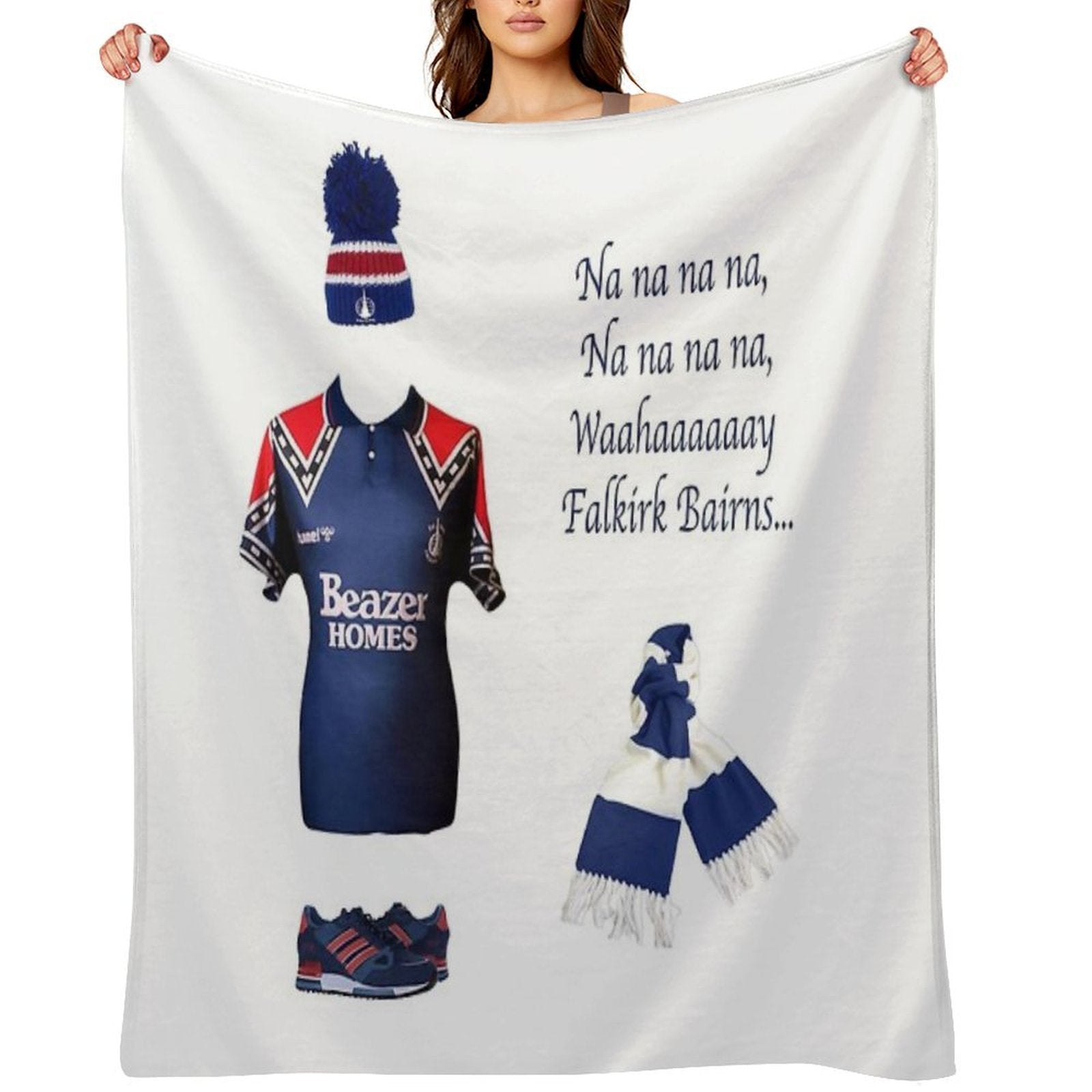 Falkirk Fc Compact Throw Blanket