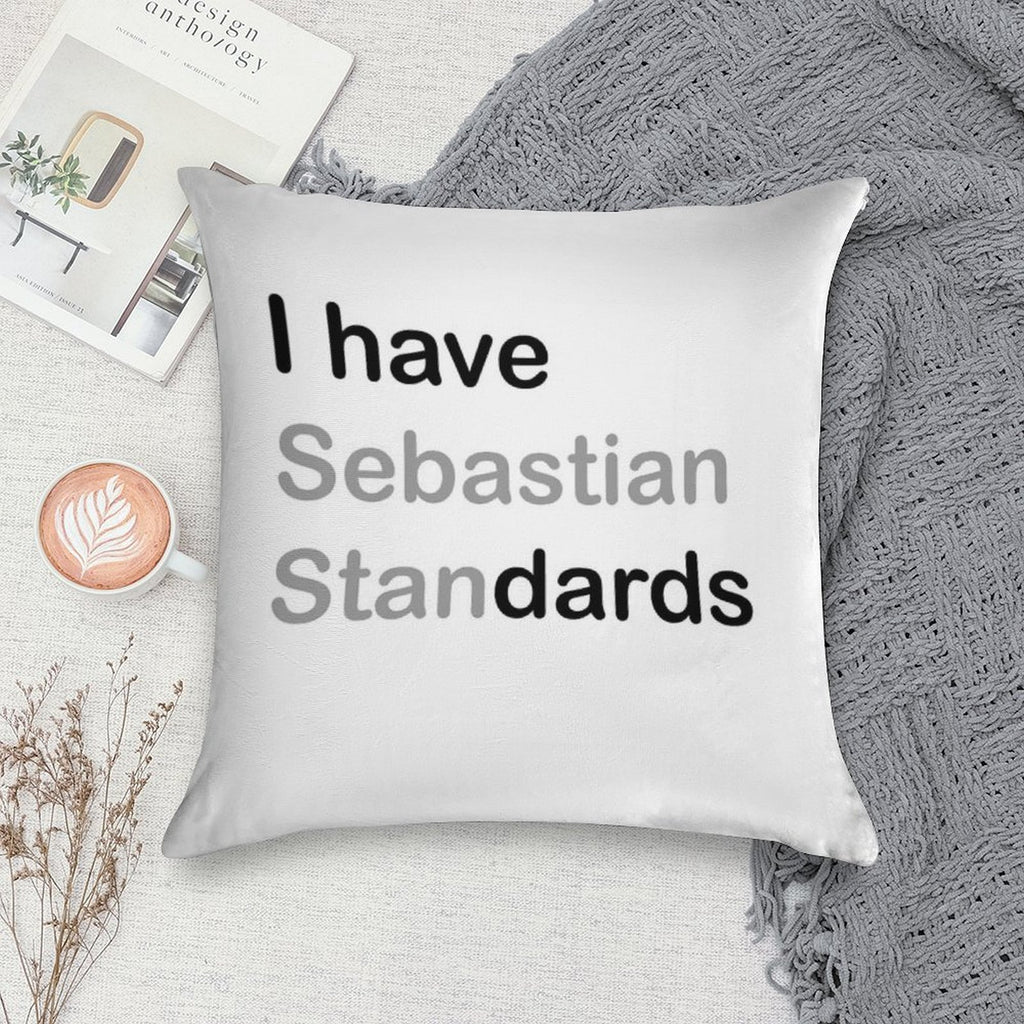 I HAVE (sebastian) STANDARDS Soft Reinforced Edging Throw Pillow