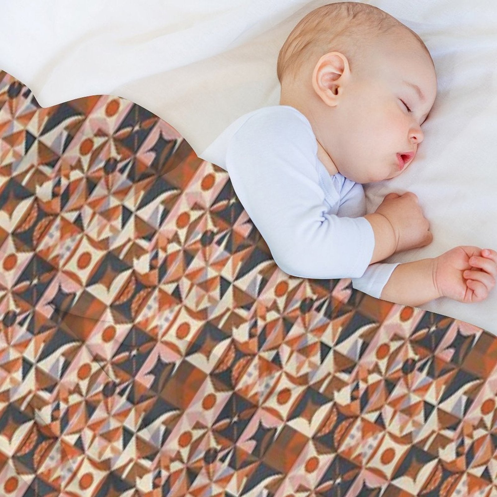 Muted Autumn  Soft Autumn Pattern, Skin-tone Matching, Personal Color Analysis, PCA, Geometric Abstract Quick-dry Throw Blanket