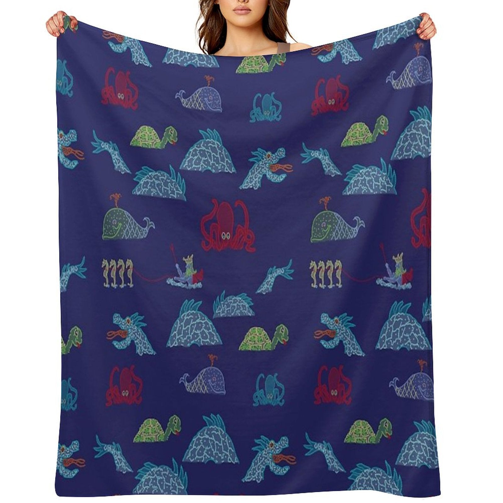 Electrical Water Pageant Shrink-resistant Throw Blanket