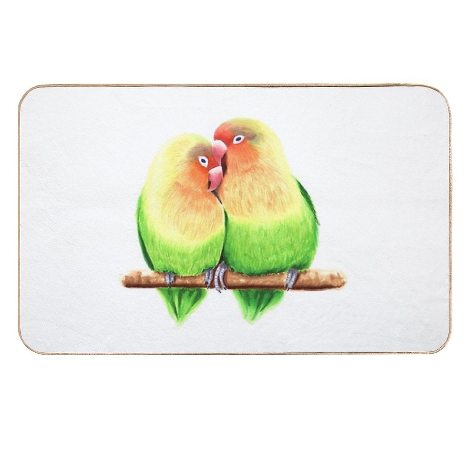 Lovebird Parrots  Long-Lasting Bath Mat