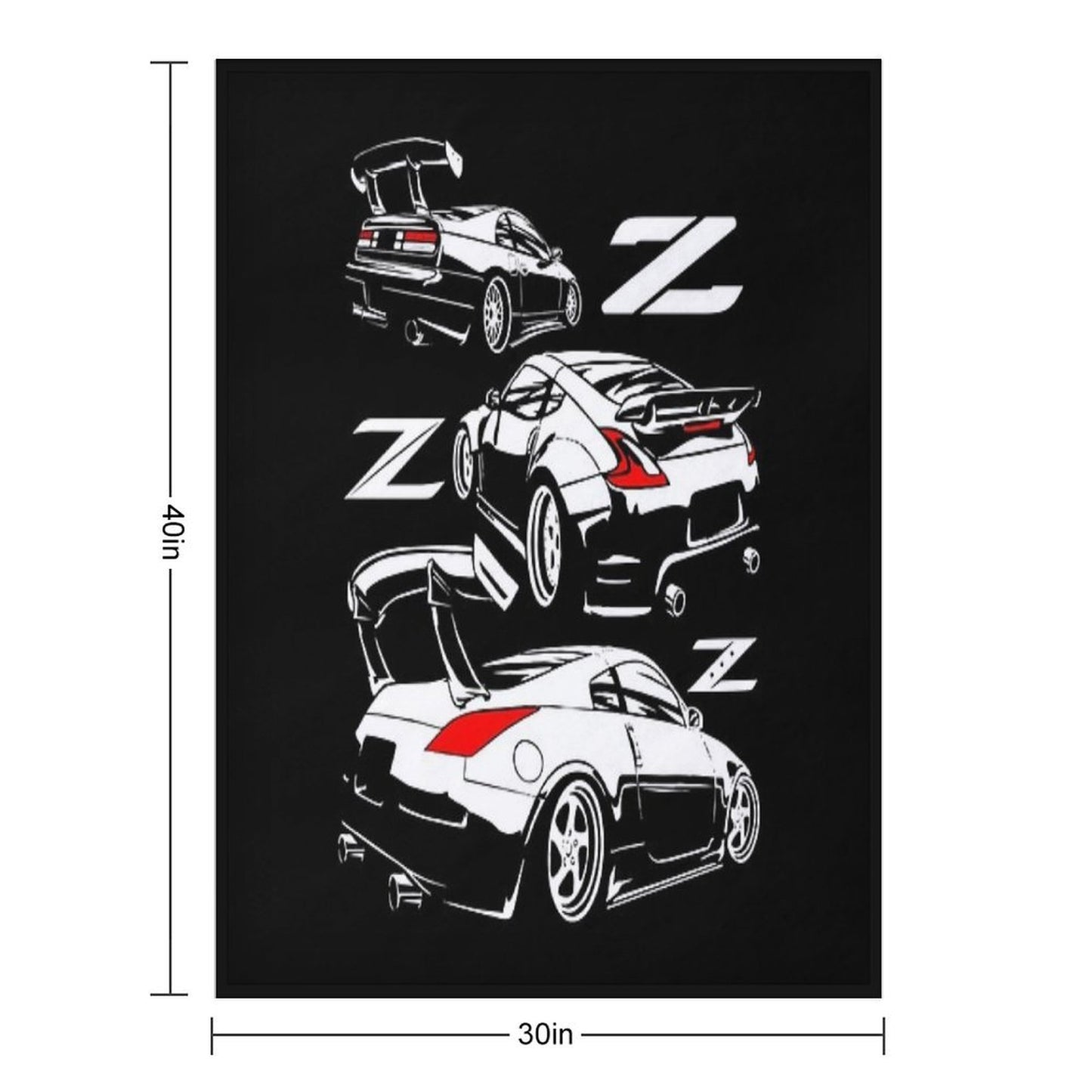 Z Family. 350z 370z 300zx Velvety-soft Throw Blanket