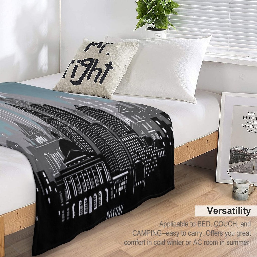 Boston Skyline Premium Throw Blanket