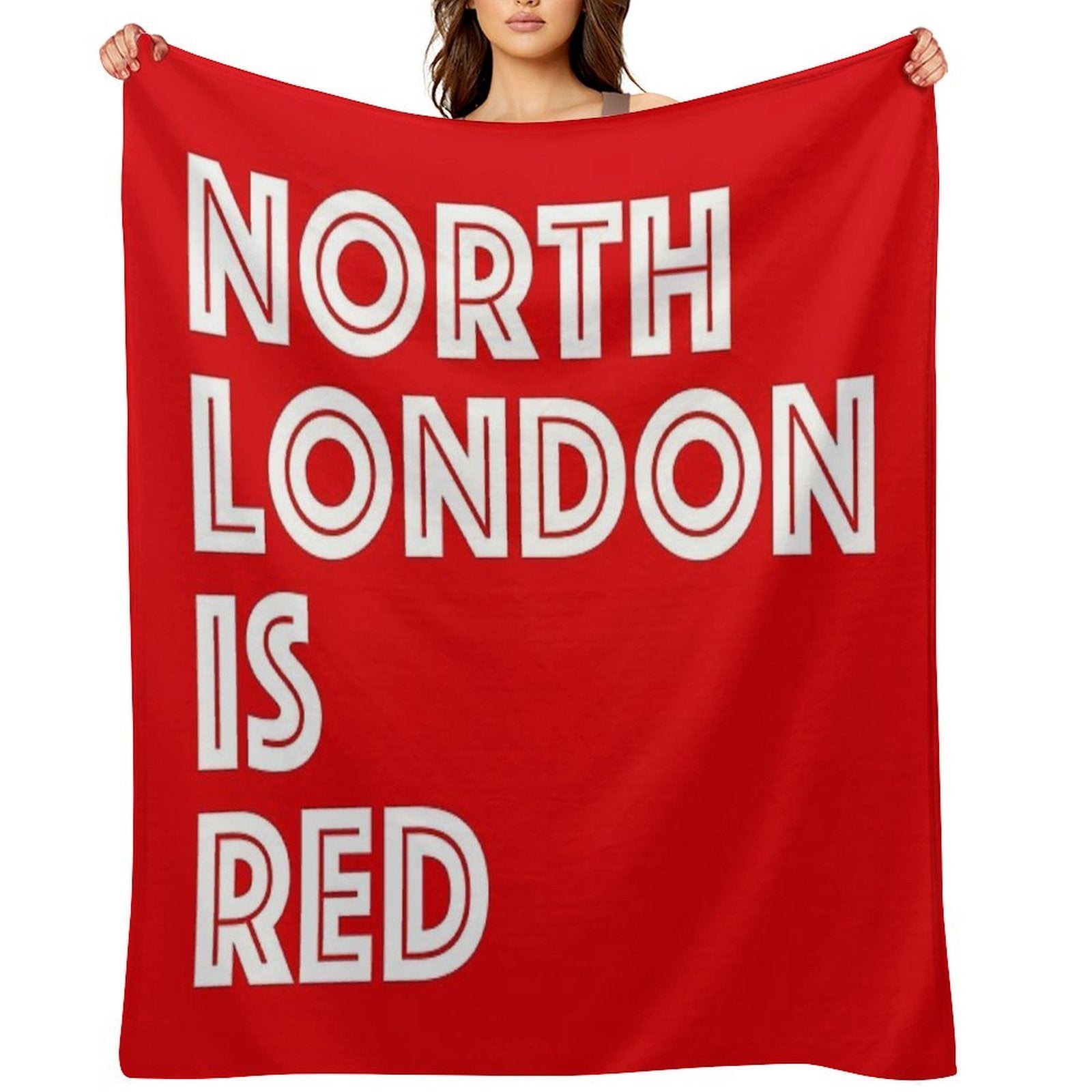 North London Is Red Machine-washable Throw Blanket