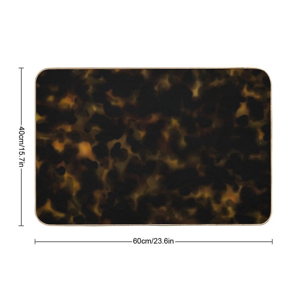 Tortoise Shell Classy Animal Pattern  Absorbent Bath Mat