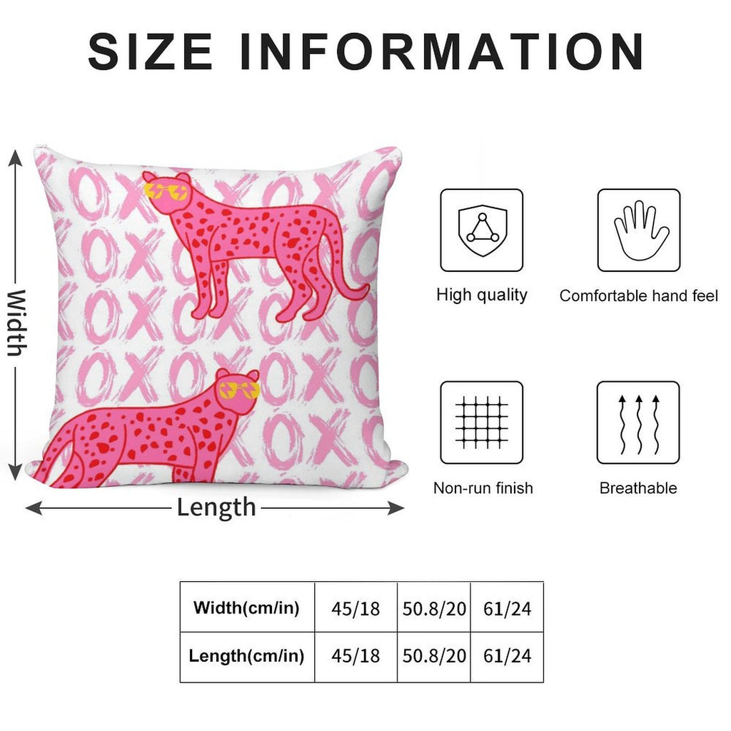 Cheetah Xoxo Soft Easy Maintenance Throw Pillow