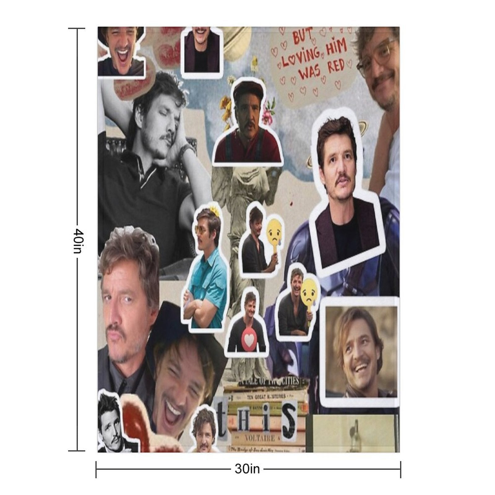 Pedro Pascal Photo Collage Easy Care Throw Blanket