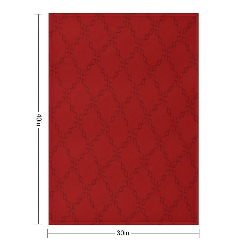 Red Background Circle Chain Durable Throw Blanket