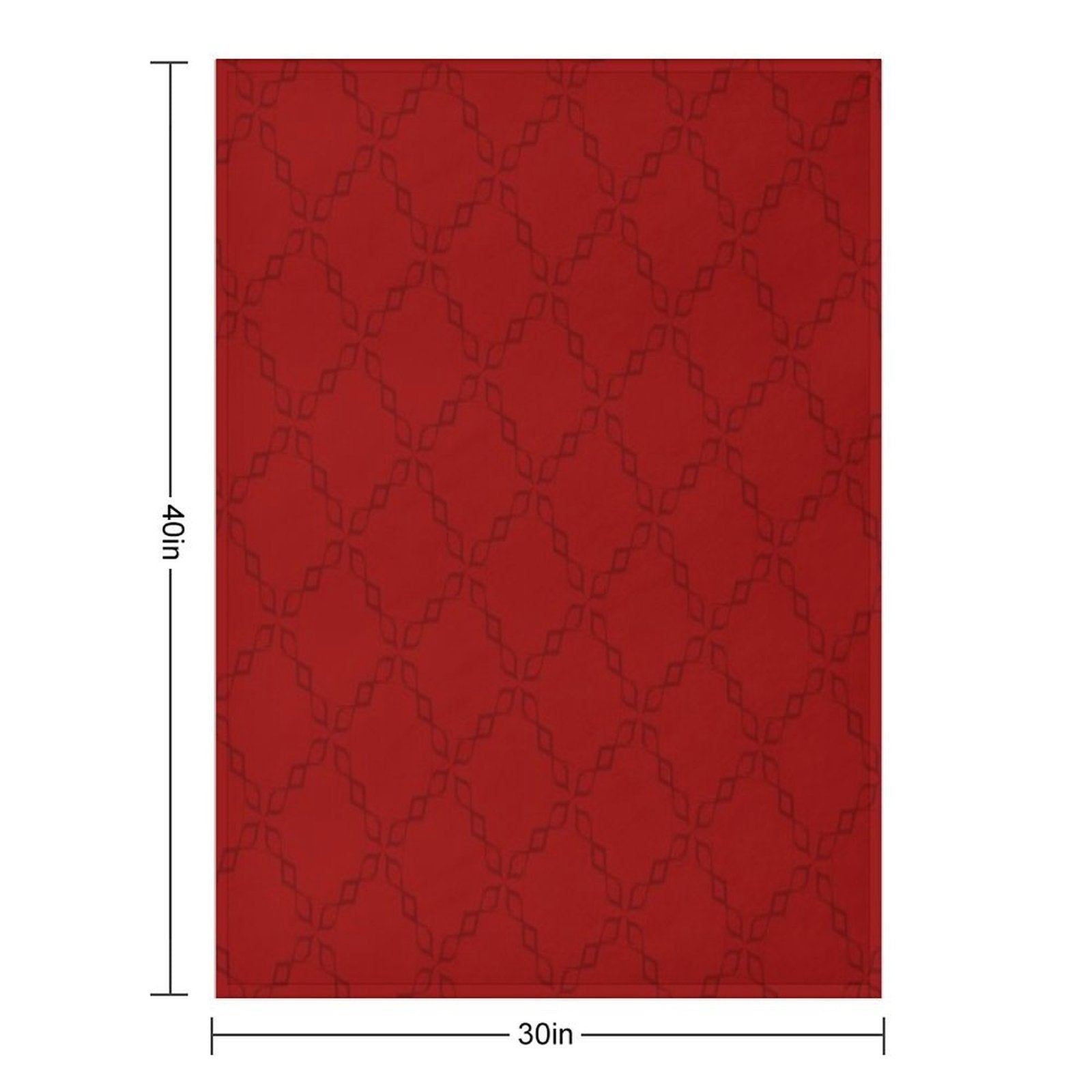 Red Background Circle Chain Durable Throw Blanket