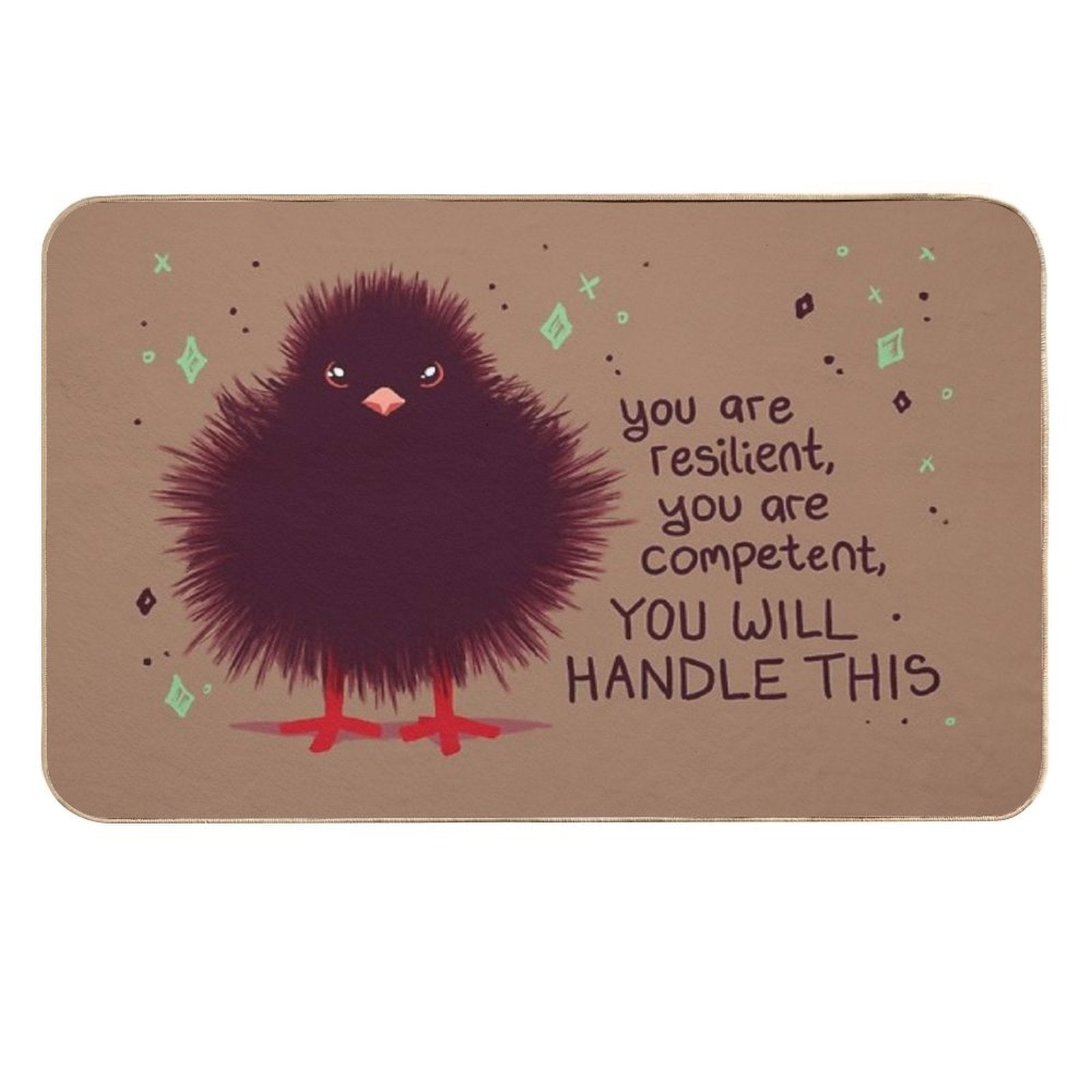 YOU WILL HANDLE THIS Baby Crow Fuzzbutt  High-Traffic Bath Mat