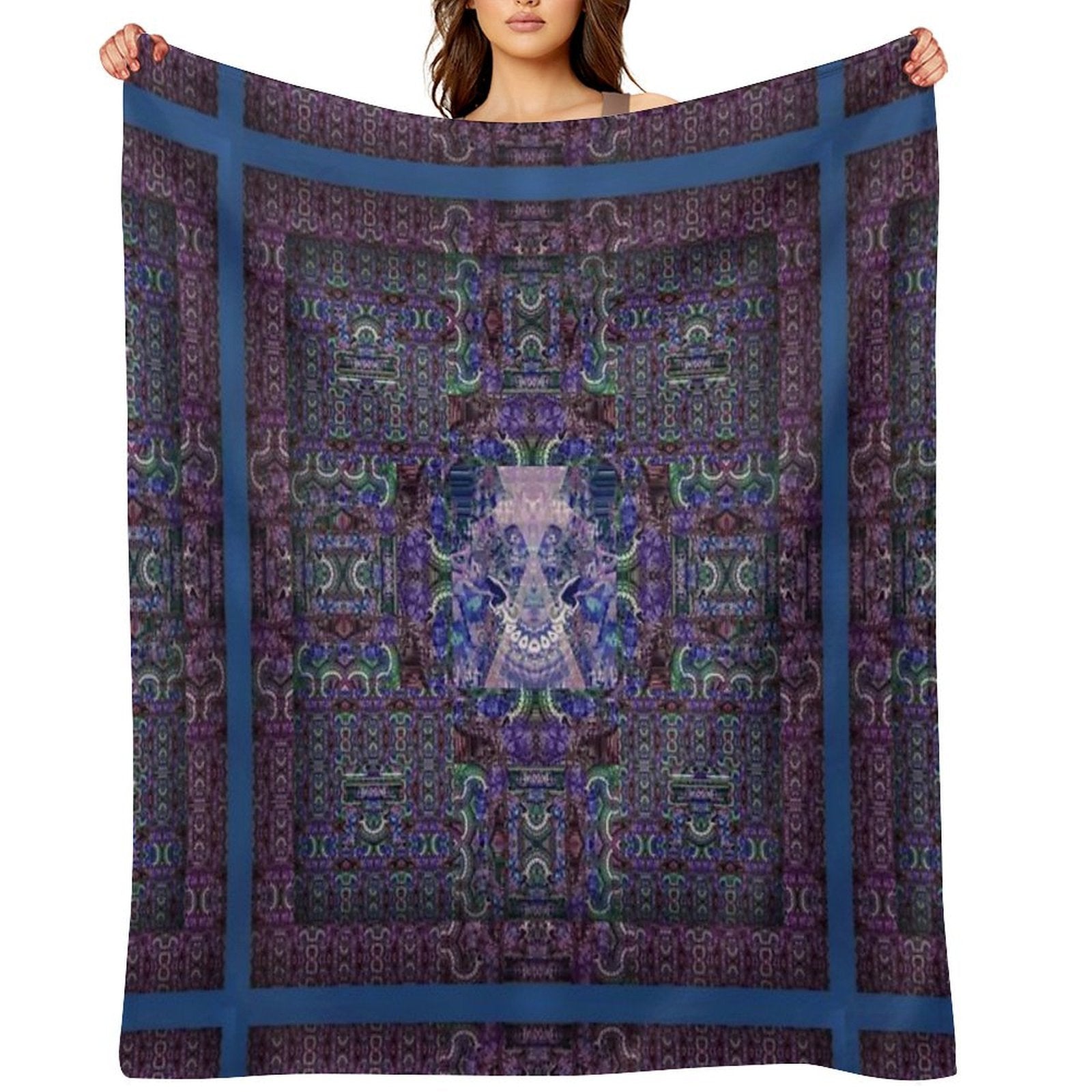 Kooky Mandala Plush Throw Blanket