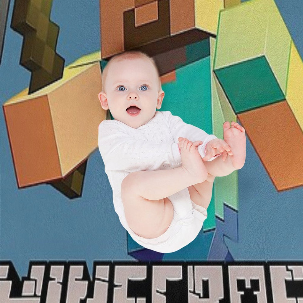 Minecraft Video Game Steve Shrink-resistant Throw Blanket