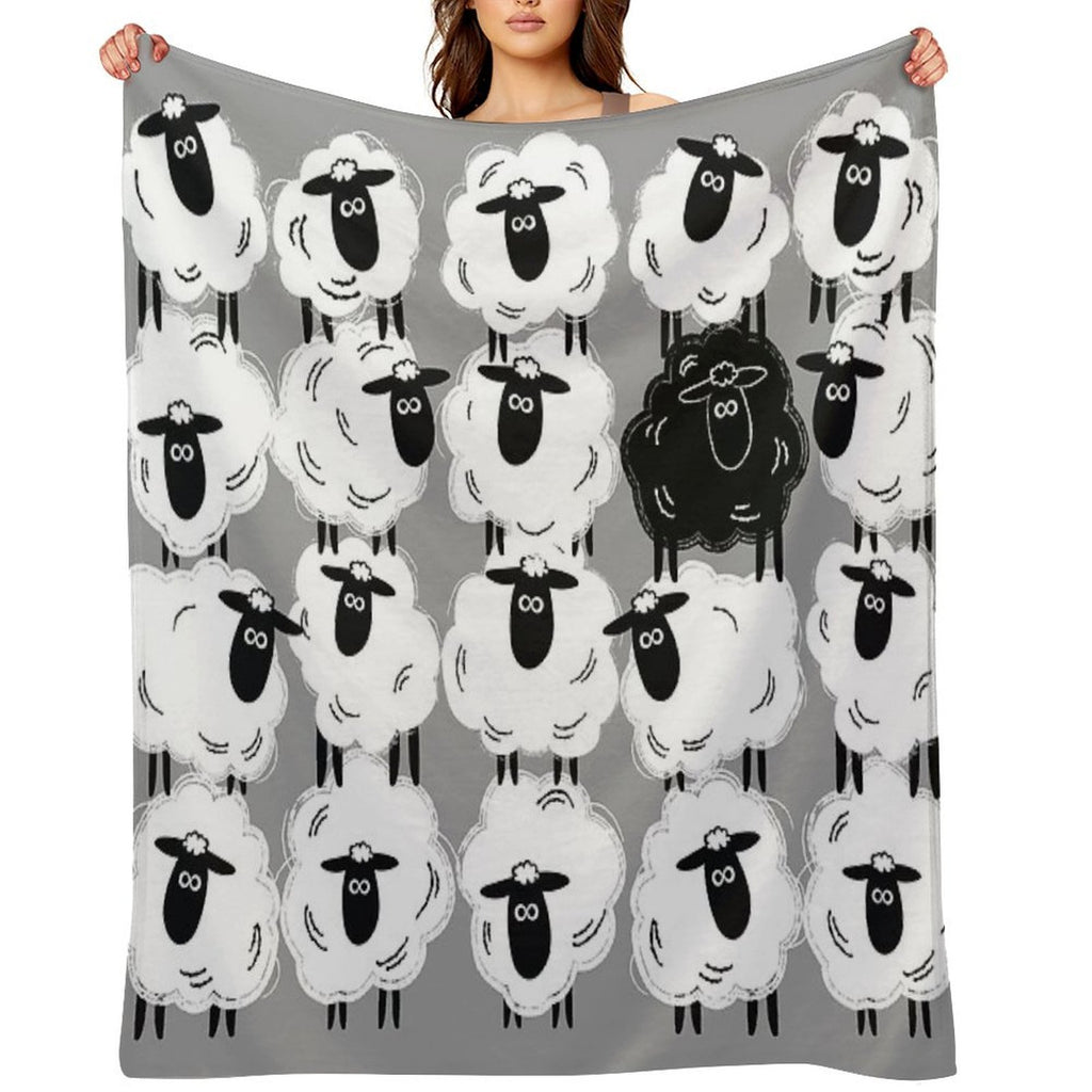 Black Sheep #1 - By Sheep Well Wrinkle-free Throw Blanket