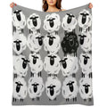 Black Sheep #1 - By Sheep Well Wrinkle-free Throw Blanket