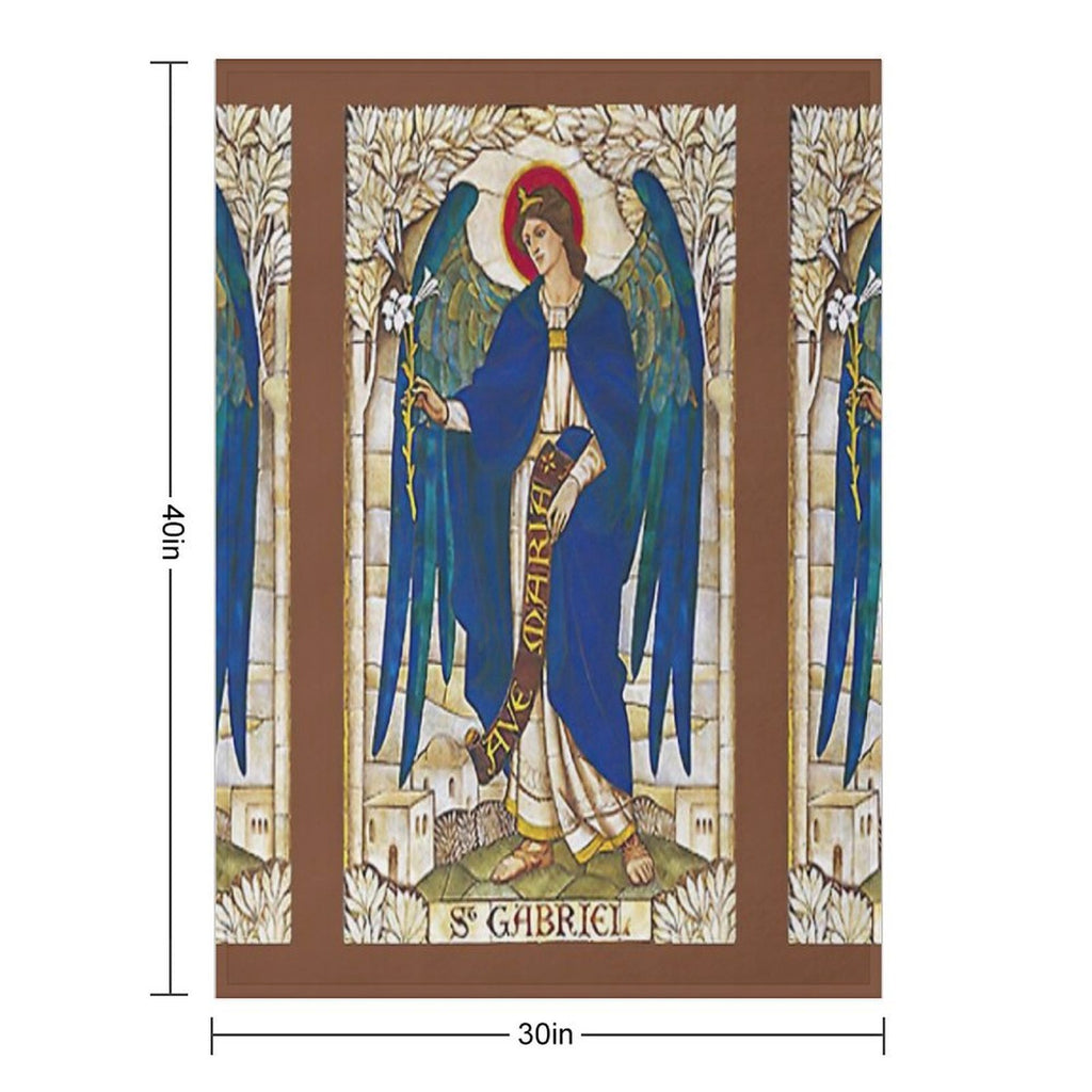 St Gabriel Angel Catholic Saint Archangel Easy Care Throw Blanket