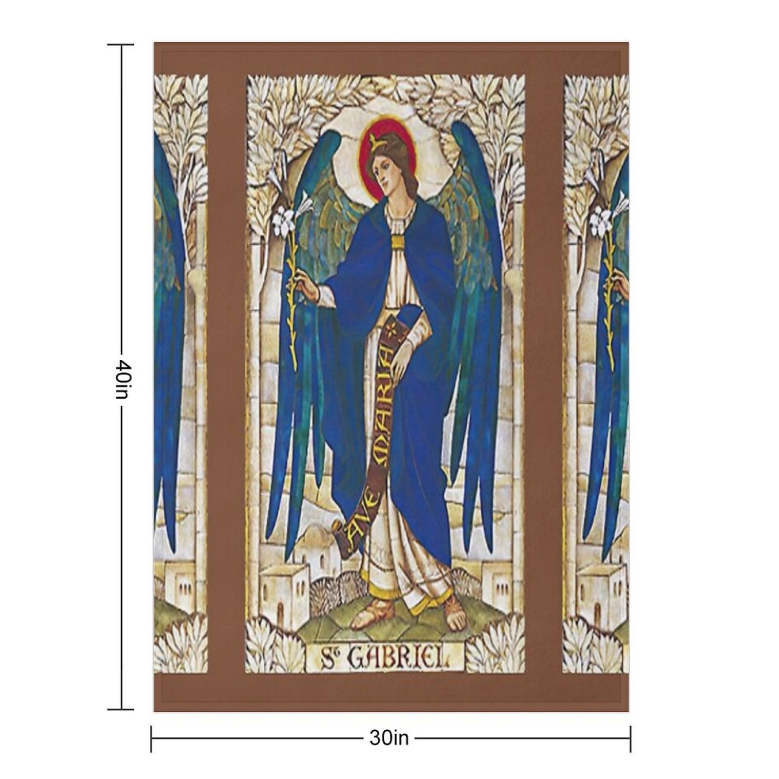 St Gabriel Angel Catholic Saint Archangel Easy Care Throw Blanket