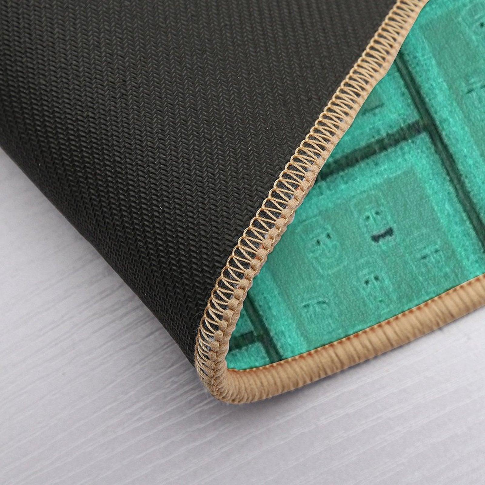 Tiki Time - Aqua Version!  Odorless Bath Mat