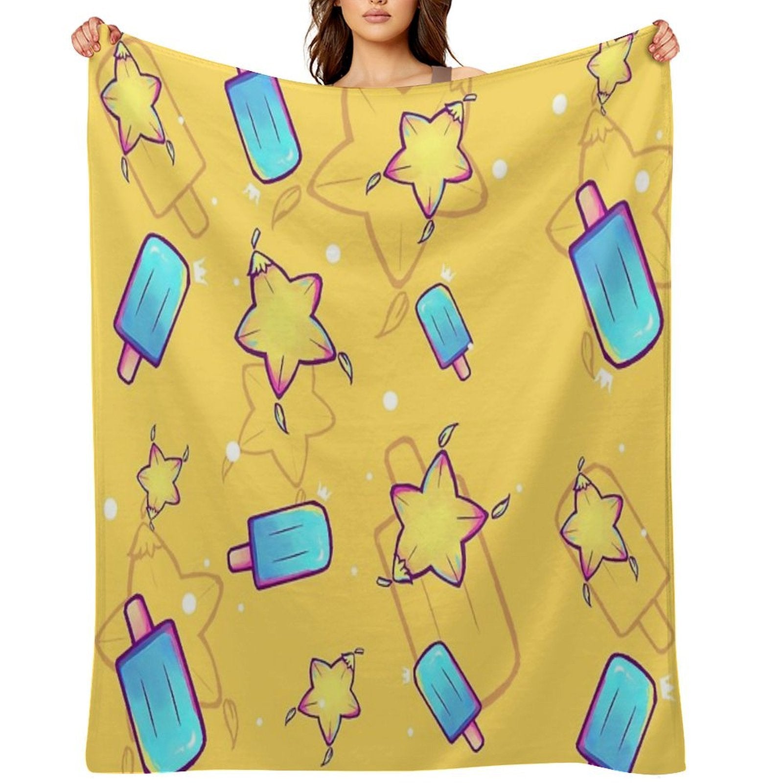 Kingdom Hearts Seasalt And Paopu Pattern Wrinkle-free Throw Blanket