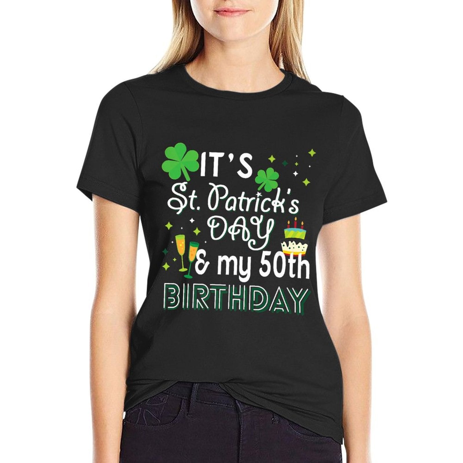 50th Birthday St Patricks Day Party Gift Men Women  Moisture-wicking T-Shirt