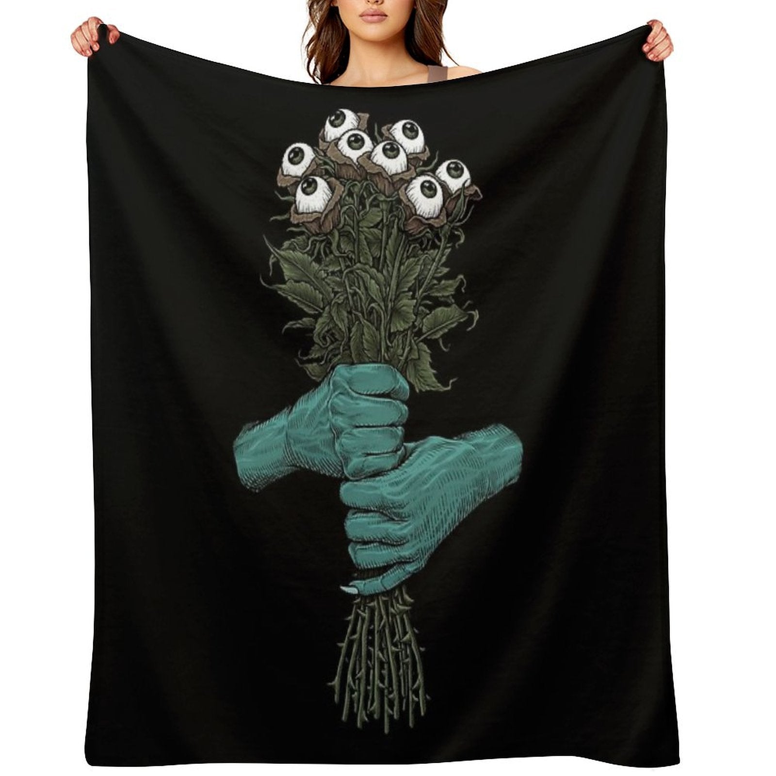 Monster Bouquet Plush Throw Blanket