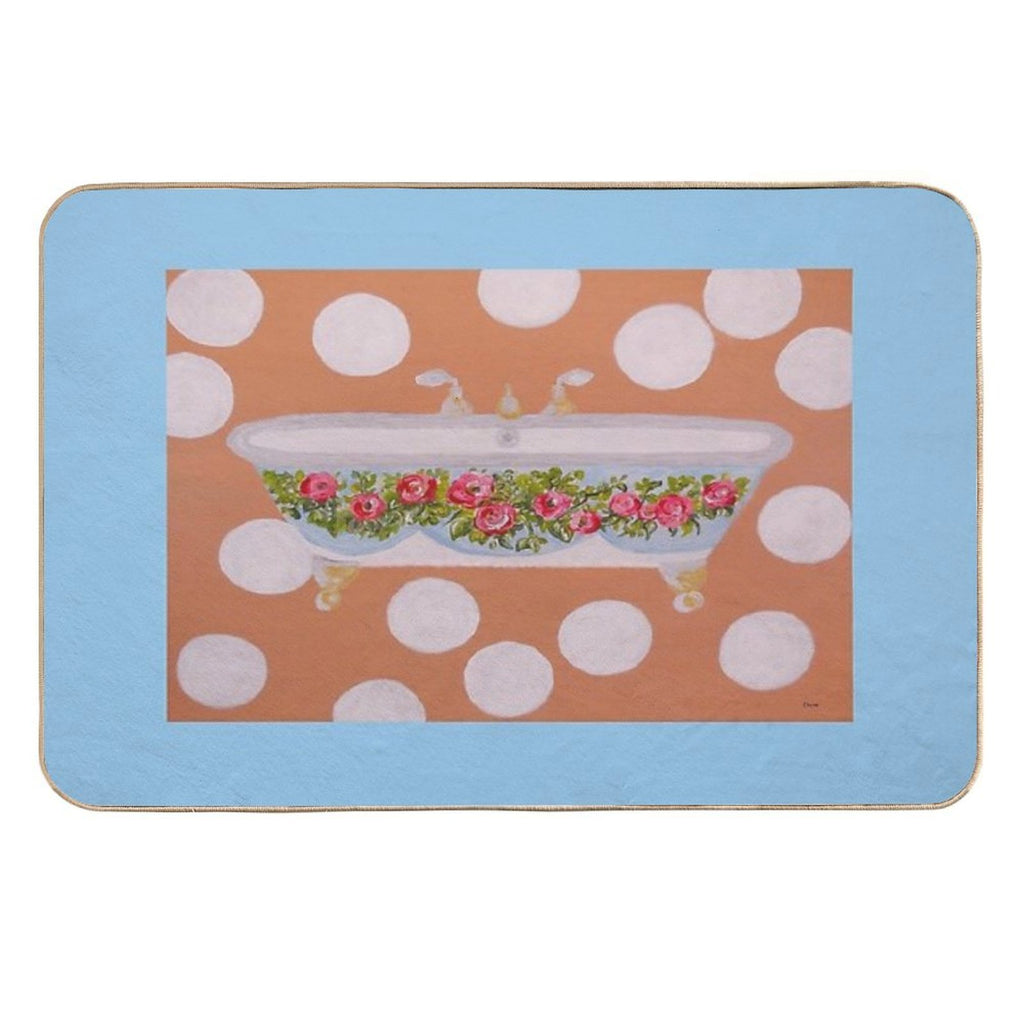 Circles And Suds Bathroom Art  Long-Lasting Bath Mat