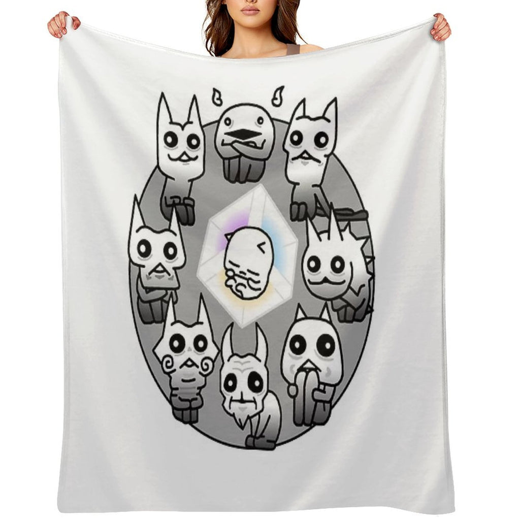 Battle Cats Nekoluga Mural Comfort Throw Blanket