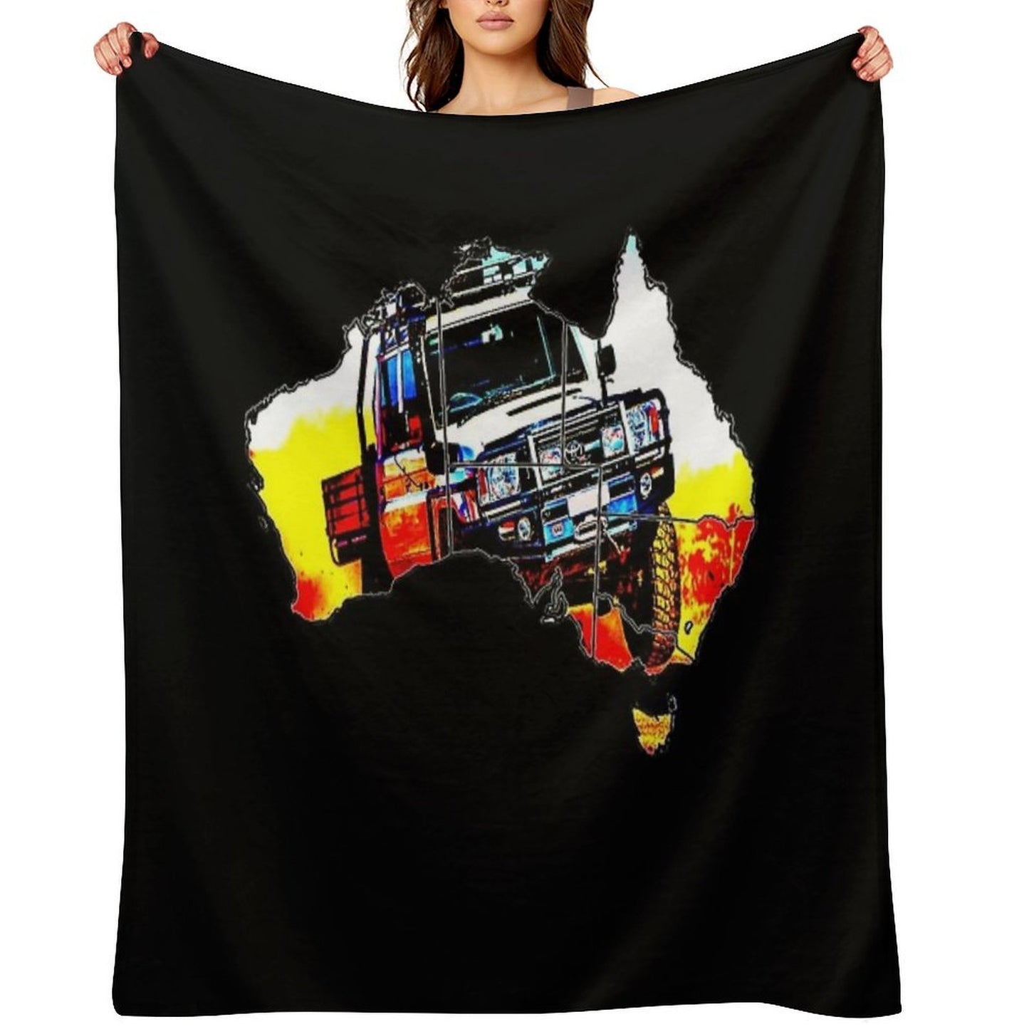 Toyota Land Cruiser 79 4wd 4x4 Lightweight Throw Blanket