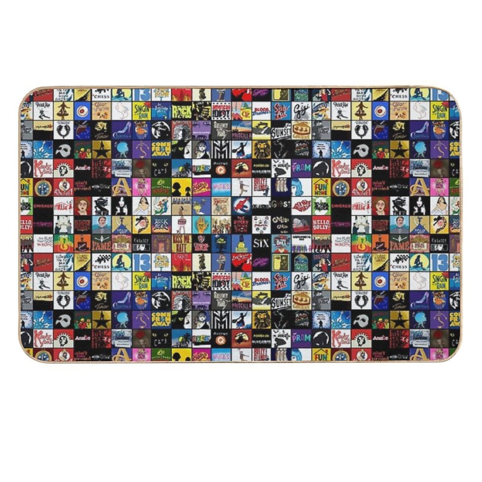 Broadway Musical Theatre Logos - Hand Drawn  High-Traffic Bath Mat