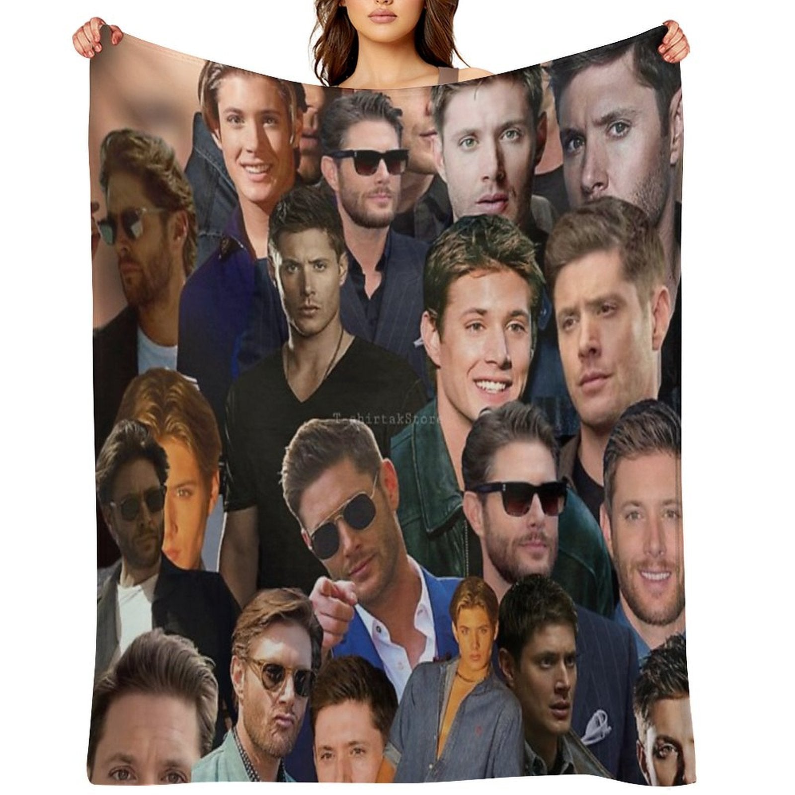 Jensen Ackles Photo Collage Comfort Throw Blanket