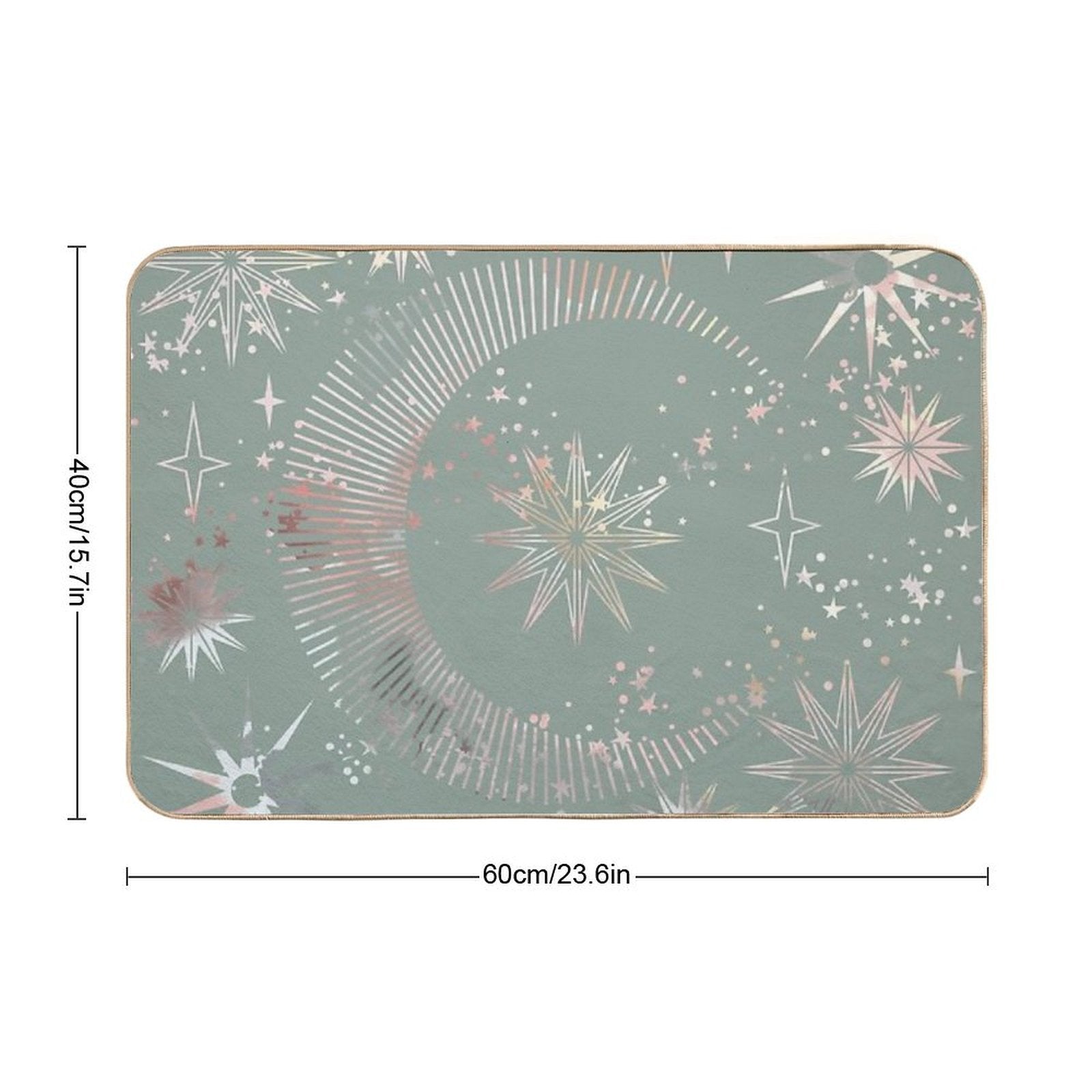 Mystic Green Moon  Versatile Bath Mat