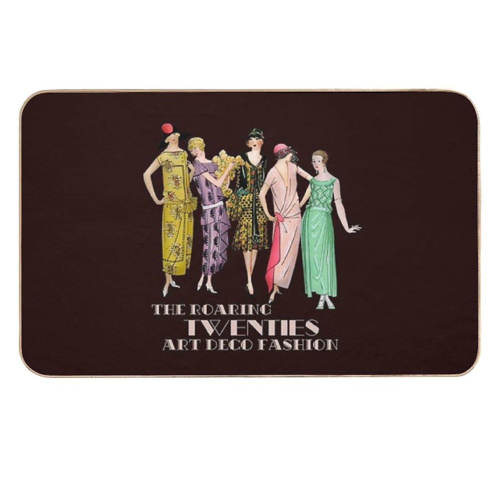 The Roaring 20s Art Deco Fashion  Multi-Purpose Bath Mat