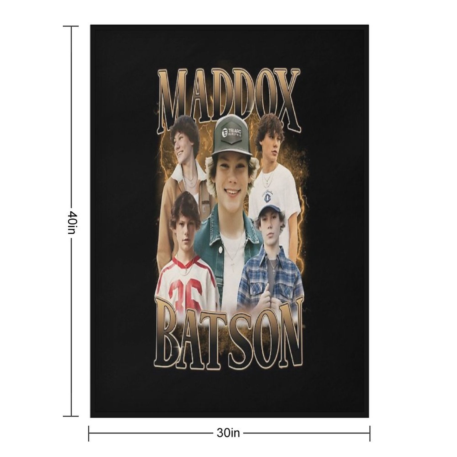 Maddox Batson Vintage 90s Pop Country Concert 2025 Tour Durable Throw Blanket