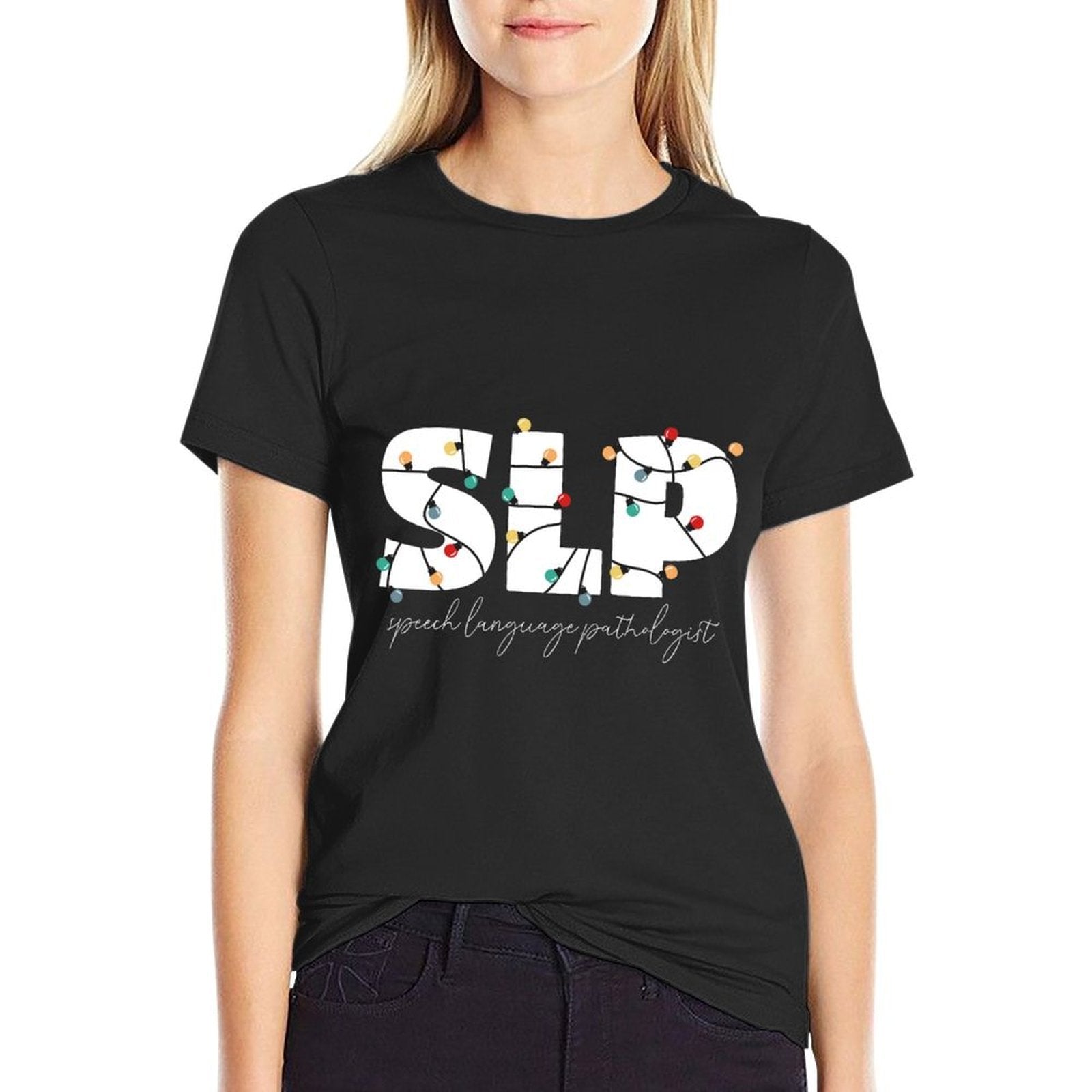 Christmas Lights Holiday SLP Speech Language Sweatshirt  Affordable Price T-Shirt