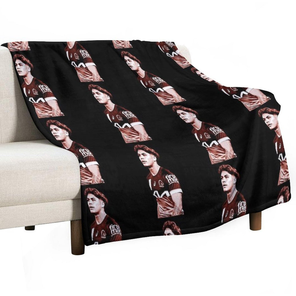 Reece Walsh NRL Orange Posterized Multi-functional Throw Blanket