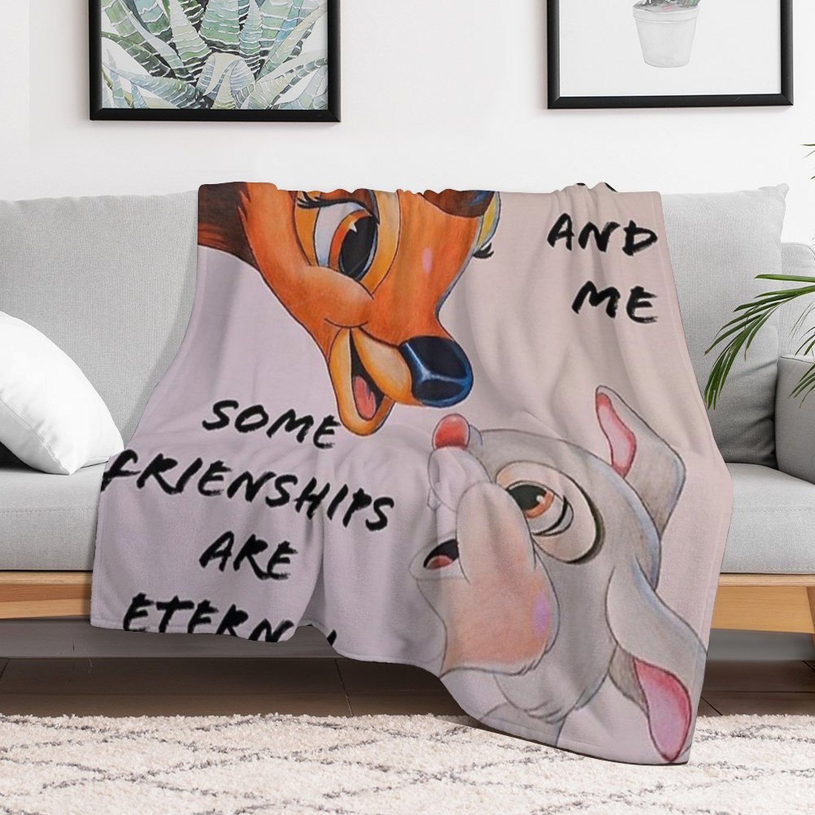 Bambi And Thumper Gift-ready Throw Blanket