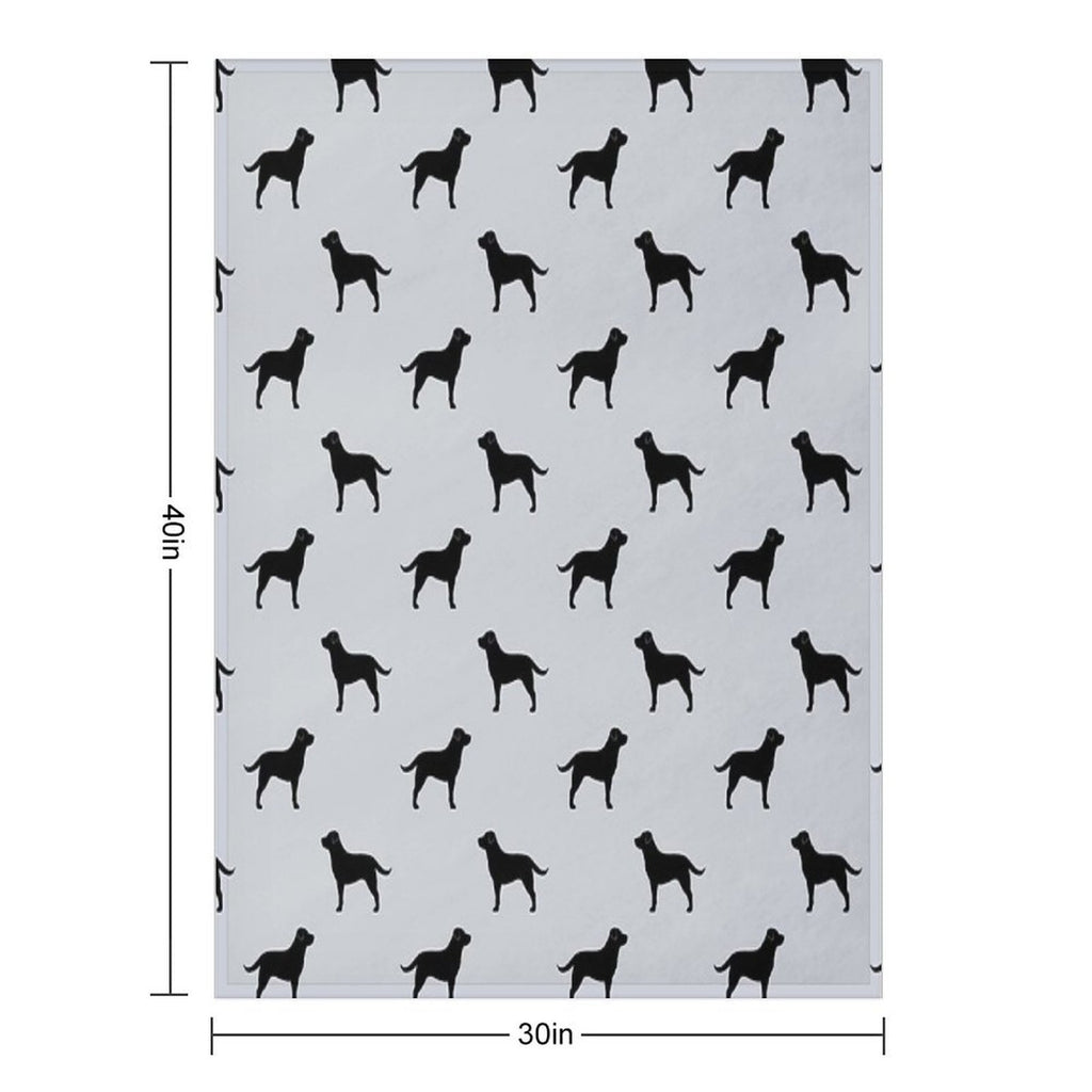 Black Labrador Retriever Silhouette(s) All-season Throw Blanket
