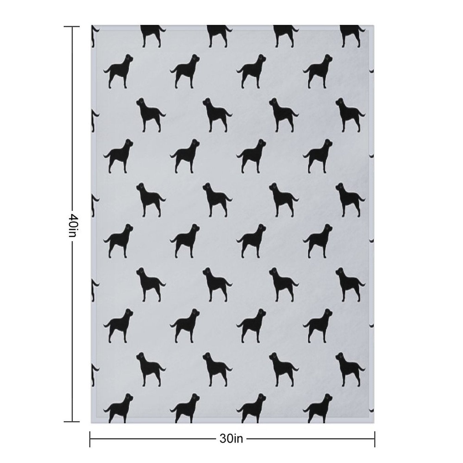 Black Labrador Retriever Silhouette(s) All-season Throw Blanket