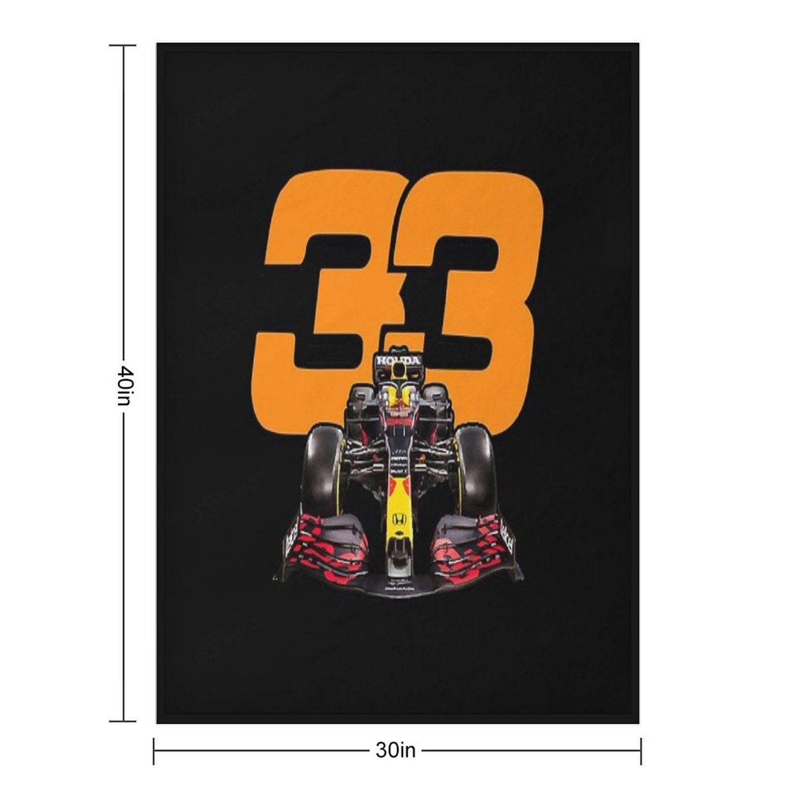 Max Verstappen 33 Formula 1  Design 3 Versatility Throw Blanket