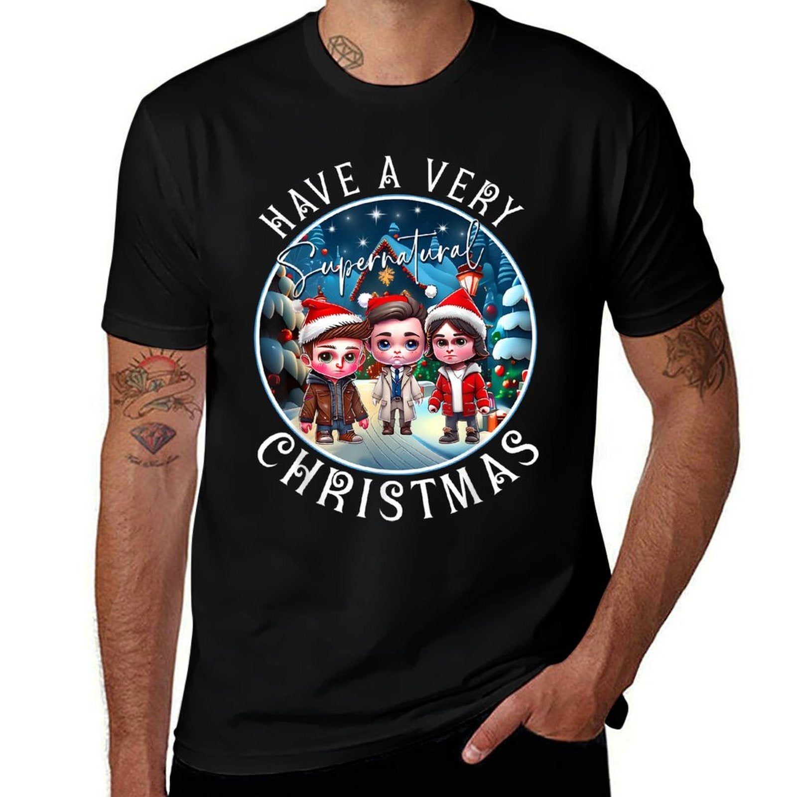 Have A Very SPN Christmas Cute Chibi  Vintage-inspired T-Shirt