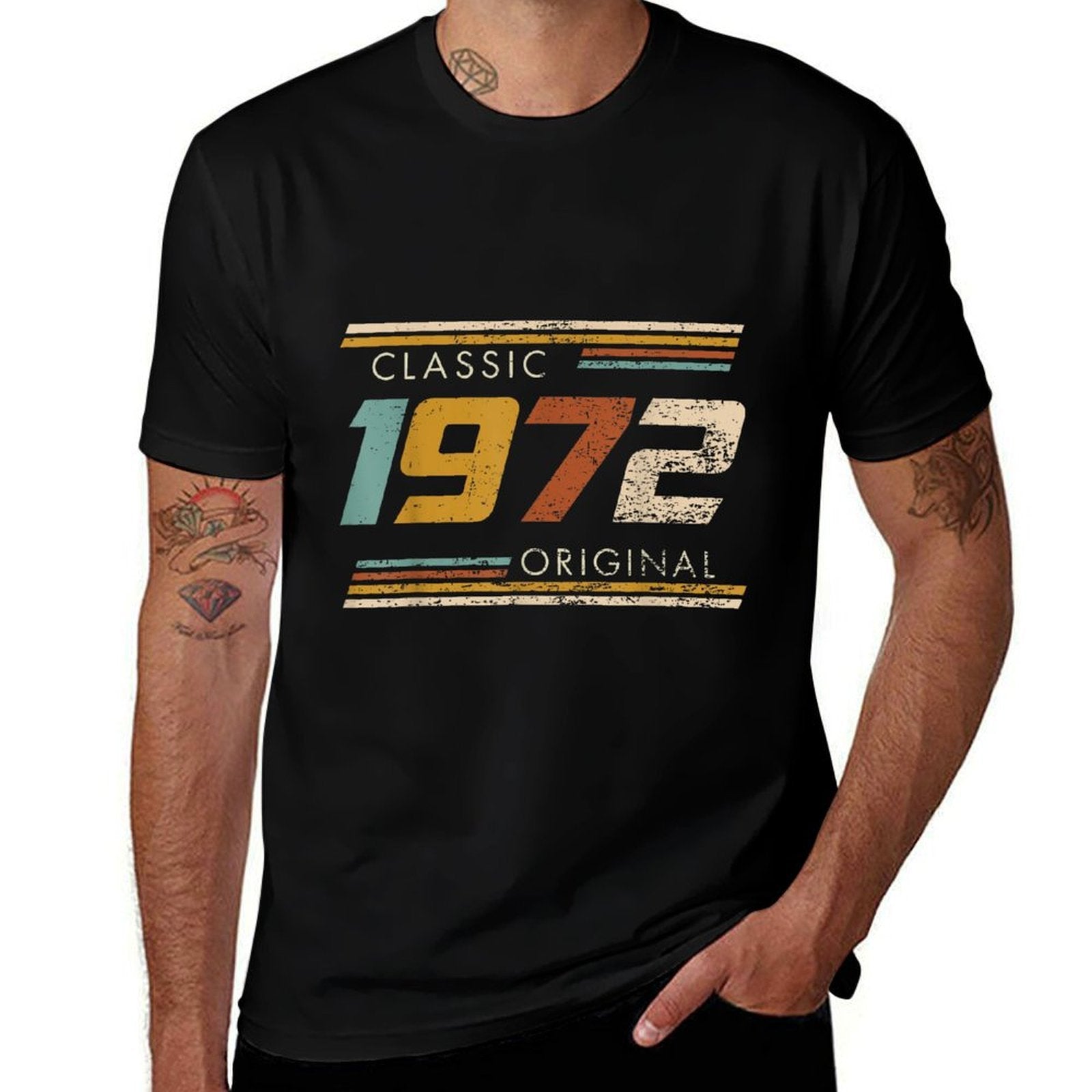Classic 1972 Original Vintage Birthday Est 1972 Edition  Moisture-wicking T-Shirt